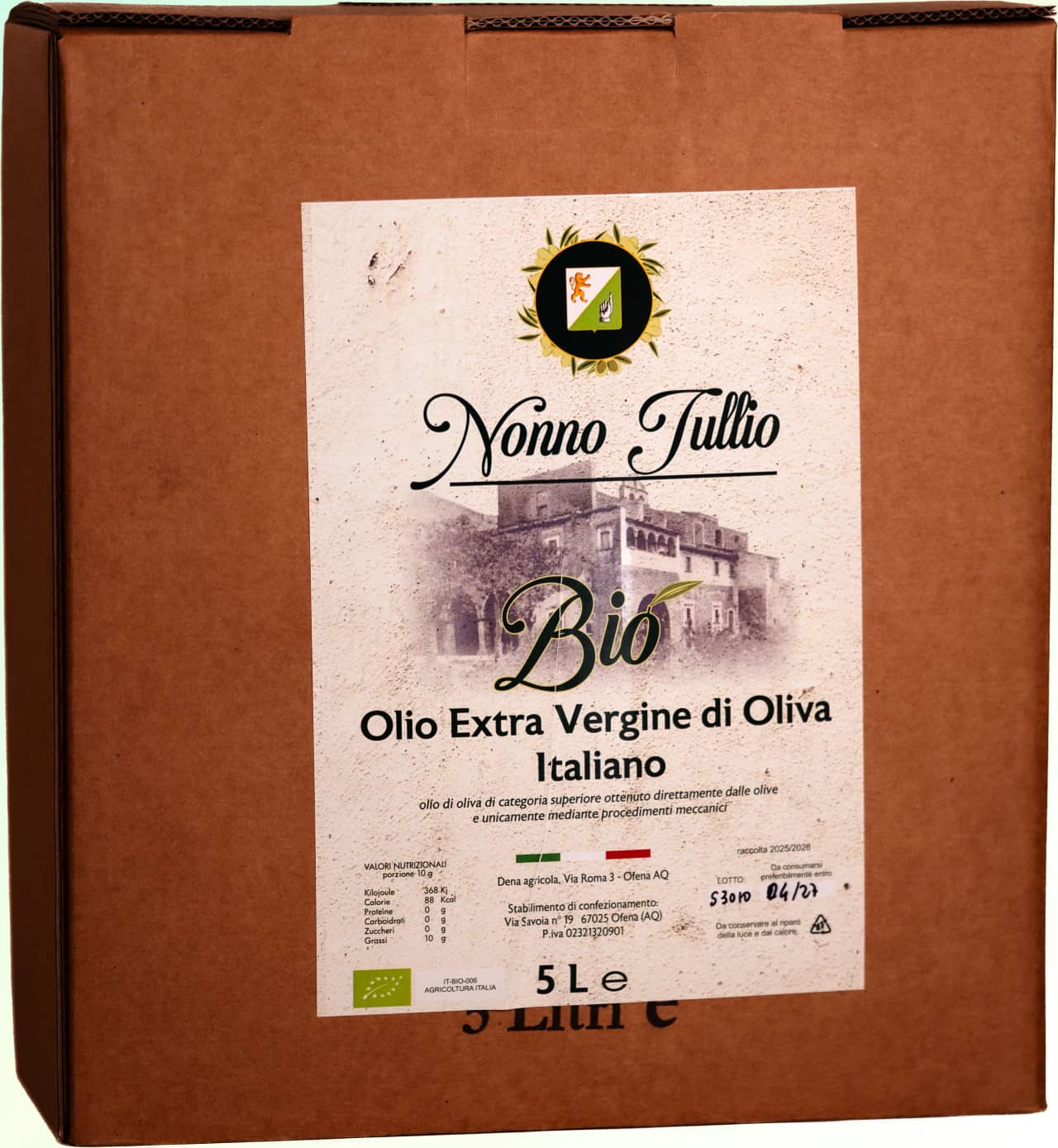 Bag in Box Box 5L BIO EVO Olive Oil