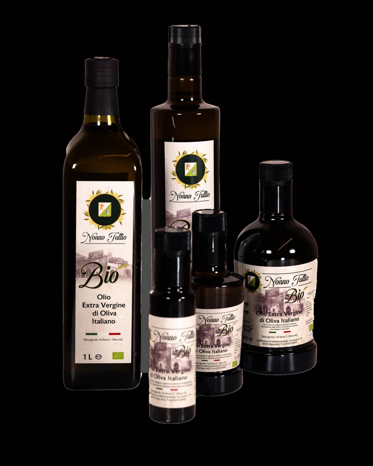 Bottiglie Olio di Nonno Tullio