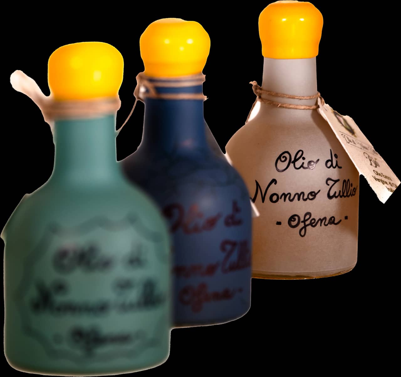 Trio bottiglie olio EVO