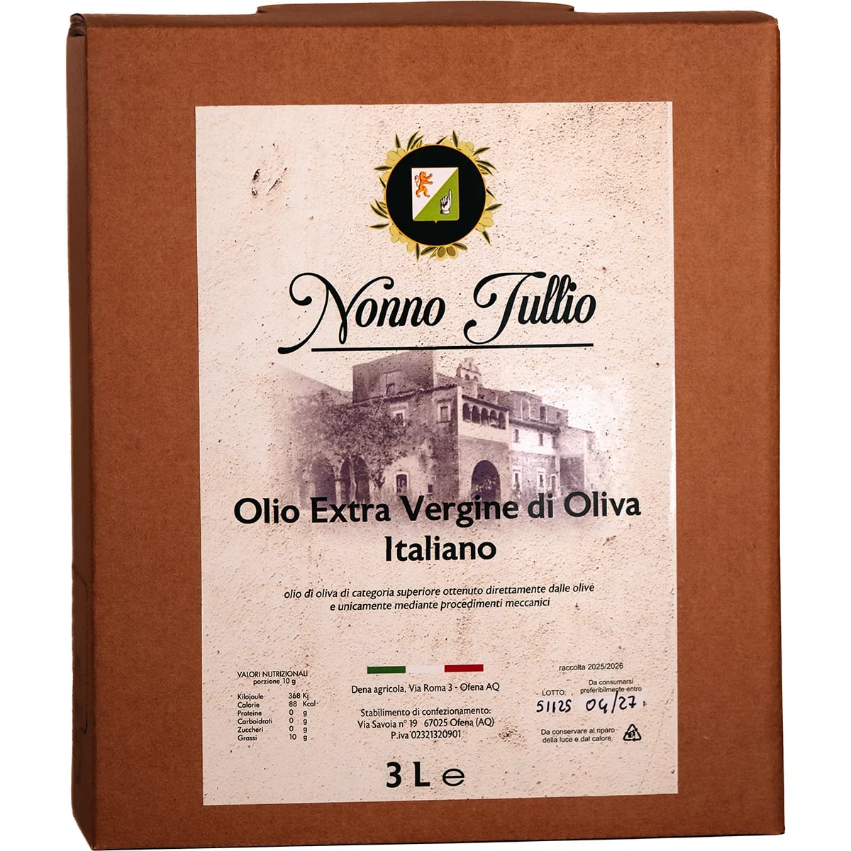 Bag in Box Olio EVO 3L