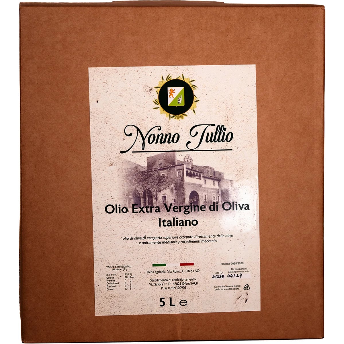 Bag in Box Olio EVO 5L
